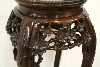 Antique Chinese Carved Hardwood Plant Stand