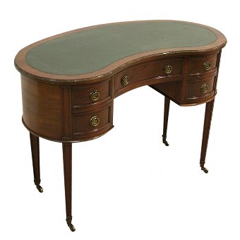 Late Victorian Kidney Shaped Writing Table