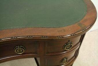 Antique Late Victorian Kidney Shaped Writing Table