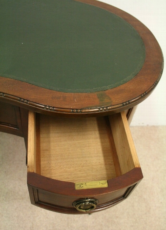 Antique Late Victorian Kidney Shaped Writing Table