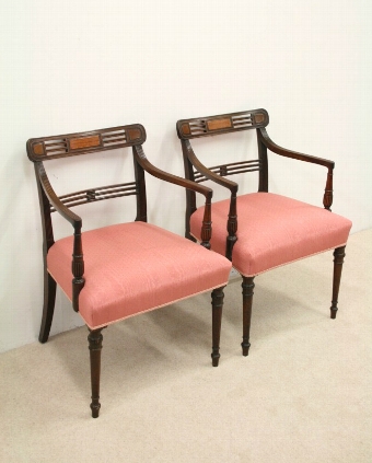 Pair of Sheraton Style Armchairs