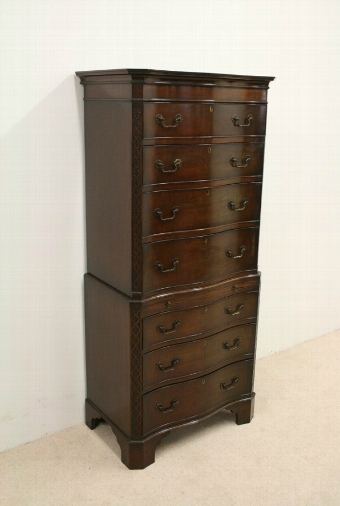 George III Style Serpentine Chest on Chest