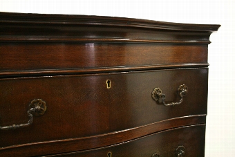 Antique George III Style Serpentine Chest on Chest