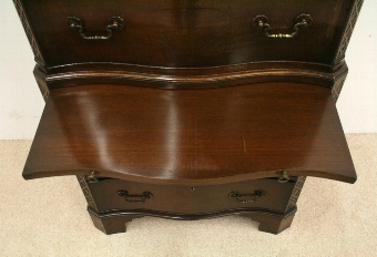 Antique George III Style Serpentine Chest on Chest