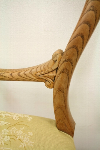 Antique Pair of Victorian Ash Side Chairs