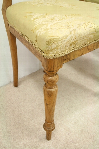 Antique Pair of Victorian Ash Side Chairs