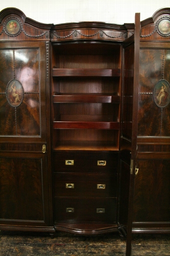 Antique Mahogany and Painted 5 Piece Bedroom Suite