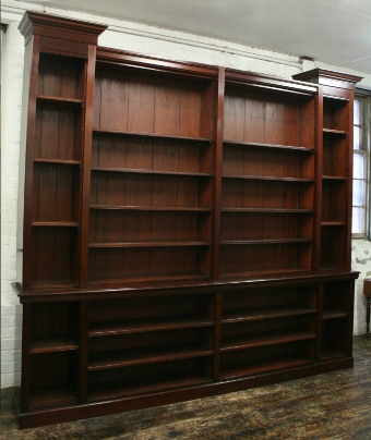 Victorian Mahogany Open Bookcase