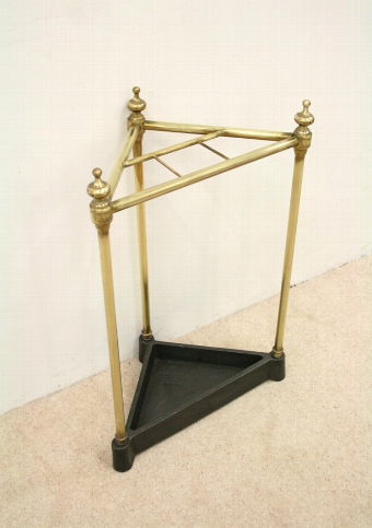 Triangular Brass Stick Stand