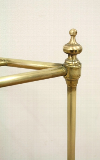 Antique Triangular Brass Stick Stand