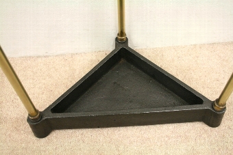 Antique Triangular Brass Stick Stand