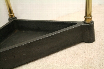 Antique Triangular Brass Stick Stand