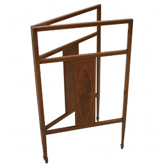 Sheraton Style Mahogany Inlaid Towel Rail