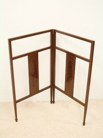 Antique Sheraton Style Mahogany Inlaid Towel Rail