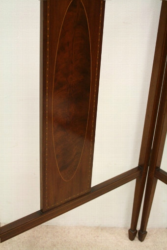 Antique Sheraton Style Mahogany Inlaid Towel Rail