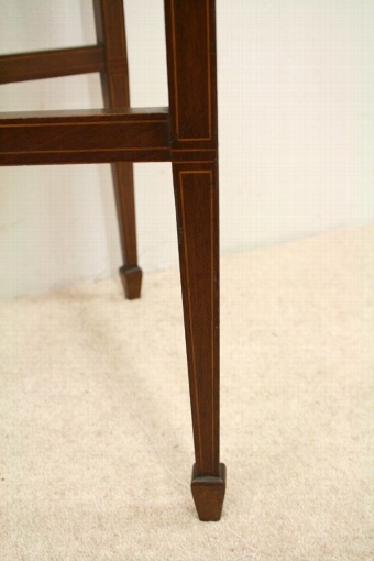 Antique Sheraton Style Mahogany Inlaid Towel Rail