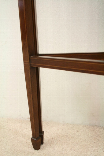 Antique Sheraton Style Mahogany Inlaid Towel Rail