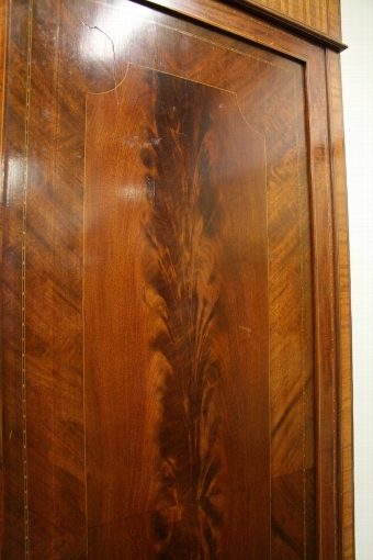Antique Sheraton Style Mahogany and Inlaid Wardrobe