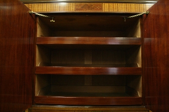 Antique Sheraton Style Mahogany and Inlaid Wardrobe