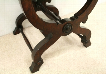 Antique Stained Beech Horse Shoe Stool
