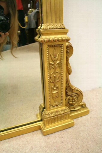 Antique Classical Style Gilt Overmantel Mirror