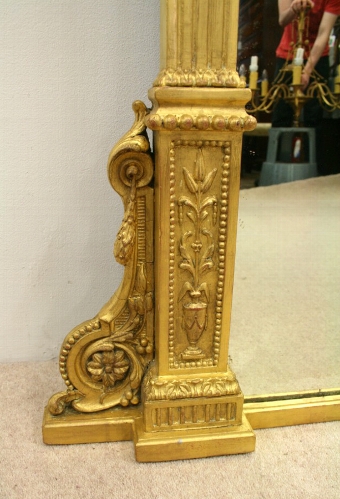 Antique Classical Style Gilt Overmantel Mirror