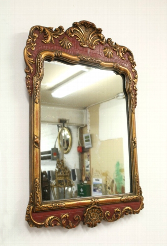George I Style Gilt and Painted Wall Mirror