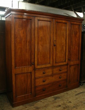 George IV Mahogany 4 Door Wardrobe