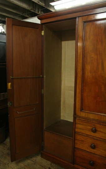 Antique George IV Mahogany 4 Door Wardrobe