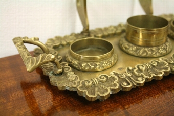 Antique Gilded Bronze Desk Set