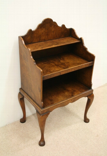 George II Style Walnut Open Bookcase