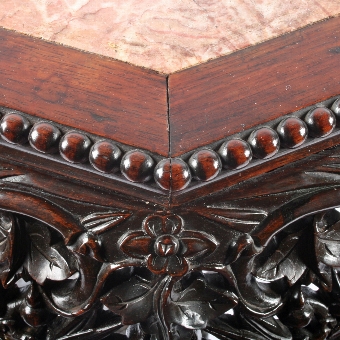 Antique Chinese Carved Rosewood Stand