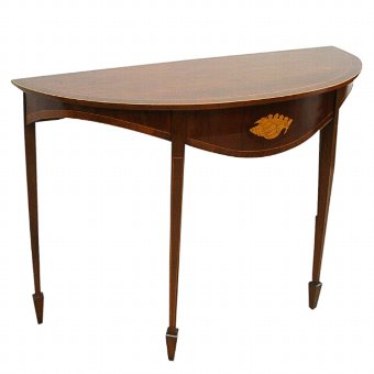George III Style Inlaid Mahogany Hall Table
