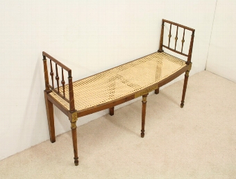 Painted Satinwood Bowfront Window Seat