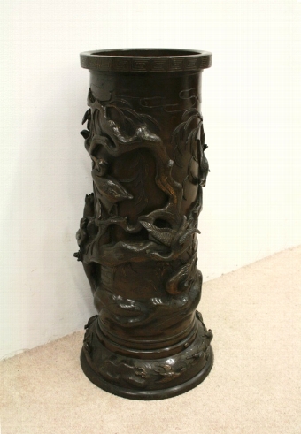Japanese Cast Bronze Stick Stand