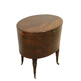 Late George III Large Mahogany Wine Cooler