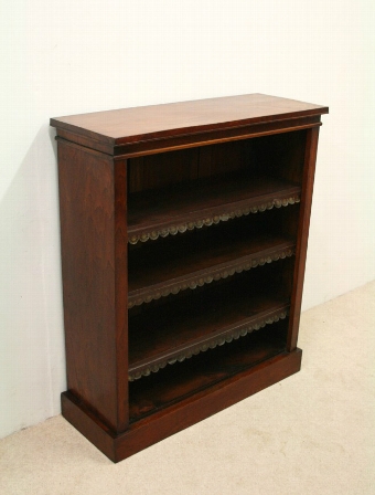 Victorian Walnut Open Bookcase
