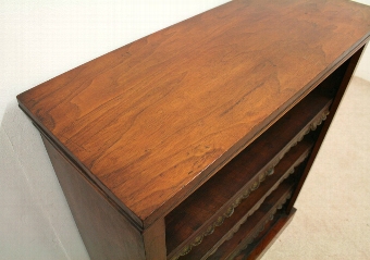 Antique Victorian Walnut Open Bookcase