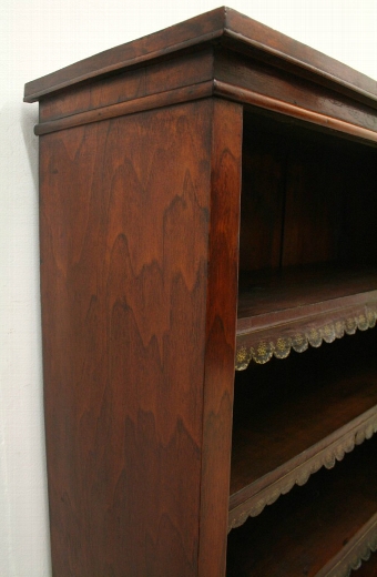 Antique Victorian Walnut Open Bookcase