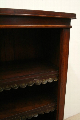 Antique Victorian Walnut Open Bookcase