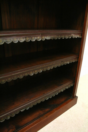 Antique Victorian Walnut Open Bookcase