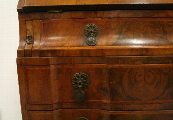 Antique George I Style Burr Walnut Bureau