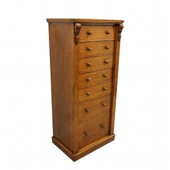 Mid Victorian Large Oak Wellington Chest