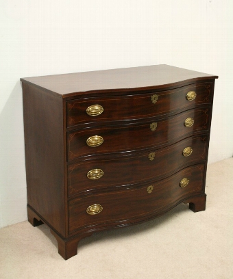 George III Serpentine Mahogany Chest of Drawers