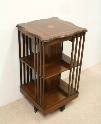 Edwardian Sheraton Style Revolving Bookcase