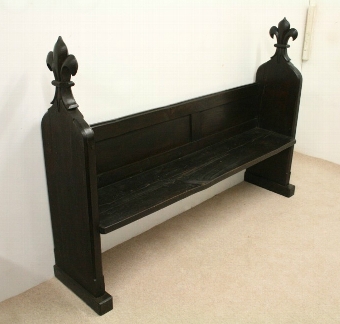 Stained Pine Church Pew/Hall Bench