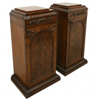 Pair of William IV Mahogany Pedestals