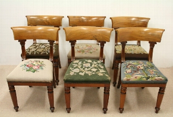 Set of 6 William IV Mahogany Dining Chairs