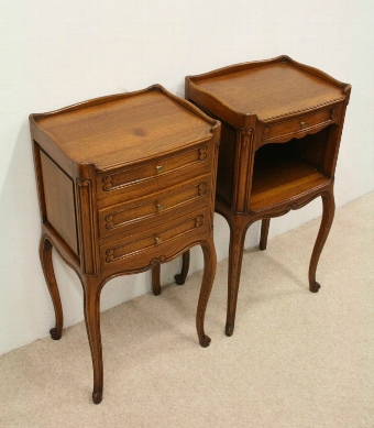 Pair of French Oak Bedside Cabinets