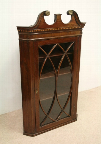 George III Spanish Mahogany Corner Cupboard